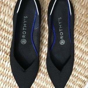 Rothy's Women's Black Flats Point Toe Size 9